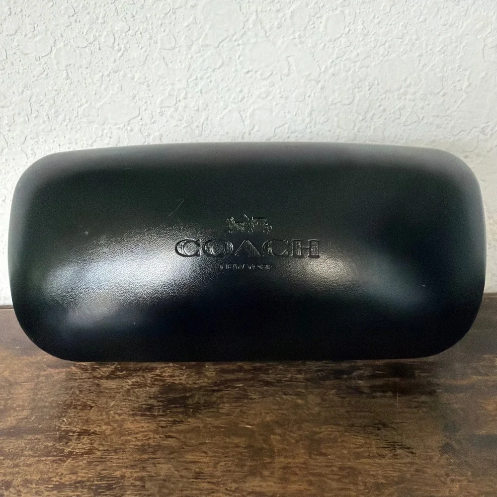 Coach Hard‎ Shell Glasses Case Glossy Black Sunglasses Eyeglasses Clamshell